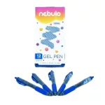 Zseléstoll, 0,5 mm, kék tinta, kék tolltest, Nebulo