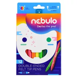 Filctoll készlet, 12 db-os, kétvégű, Nebulo