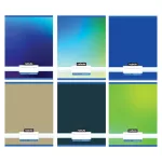 Fiús tűzött füzet A/4, 32 lap, sima, Monochrome és Gradient minták II., Nebulo