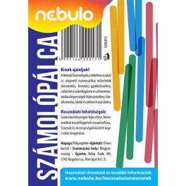 Számolópálca, 40 db/csomag, műanyag, Nebulo