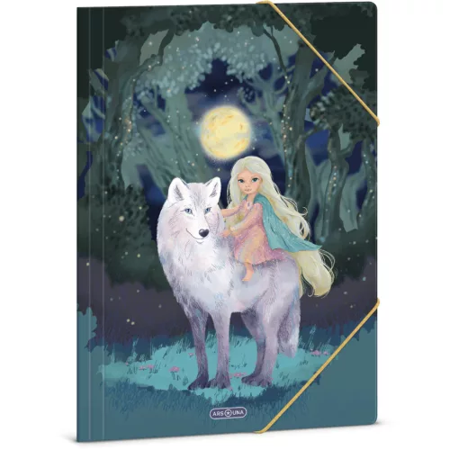 Northern Lights gumis mappa A/4, Ars Una, farkas kislánnyal