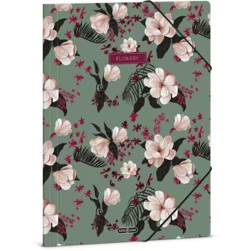 Ars Una gumis mappa A/4, Flowery Green