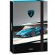 Lamborghini, autós füzetbox A/4, fekete-szürke-kék