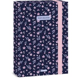 Ars Una füzetbox A/4, Navy Bloom, sötétkék, virágos