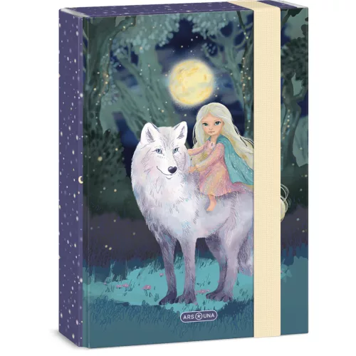 Northern Lights füzetbox A/5, Ars Una, farkas kislánnyal