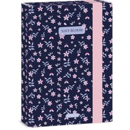 Ars Una füzetbox A/5, Navy Bloom, sötétkék, virágos