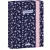Ars Una füzetbox A/5, Navy Bloom, sötétkék, virágos