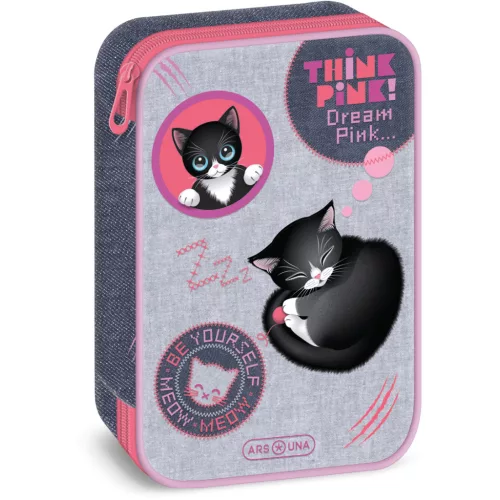 Think Pink, cicás tolltartó, belső emeletes, üres, Ars Una