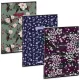 Ars Una tűzött füzet A/4, 40 lap vonalas, többféle, Flowery, Sakura, Navy