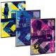 Cyberpunk tűzött füzet A/4, 40 lapos kockás, többféle