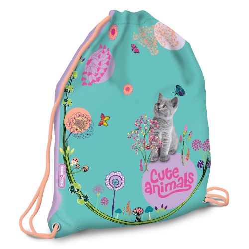 Cuki állatok tornazsák, sportzsák 42x32cm, kitten, cicás