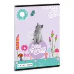 Cuki állatok tűzött füzet A/5, 32 lap vonalas 1.osztály (14-32), kitten, cicás