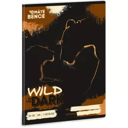   Wild in the Dark tűzött füzet A/5, 32 lap vonalas 1.osztály (14-32), Ars Una, oroszlánok