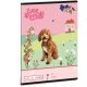 Doggie, kutyás tűzött füzet A/5, 32 lap vonalas 2.osztály (16-32), Cute Animals