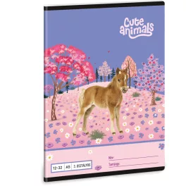   Lovas tűzött füzet A/5, 32 lap vonalas 3.osztály (12-32), Ars Una, Horse