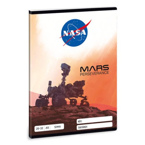 NASA tűzött füzet A/5, 32 lap sima, marsjáró