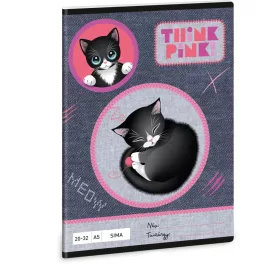 Think Pink, cicás tűzött füzet A/5, 32 lap sima, Ars Una