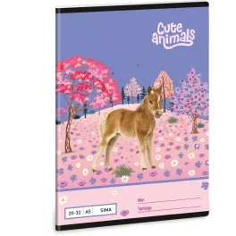 Lovas tűzött füzet A/5, 32 lap sima, Ars Una, Horse
