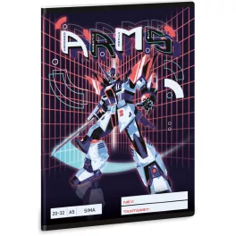 A.R.M.S. robotos tűzött füzet A/5, 32 lap sima, Ars Una