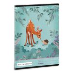 My Secret Garden tűzött füzet A/5, 32 lap kockás, őzikés