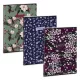Ars Una tűzött füzet A/4, 40 lap sima, többféle, Flowery, Sakura, Navy
