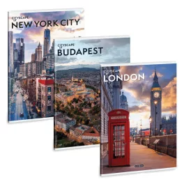   Cityscape tűzött füzet A/4, 40 lap sima, többféle, Ars Una
