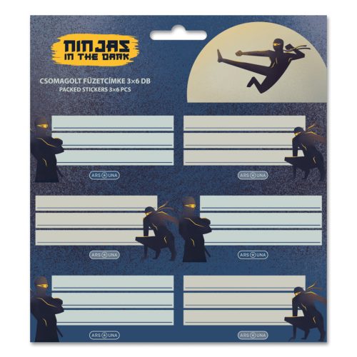 Ninjas füzetcímke 18 db, Ninjas in the Dark