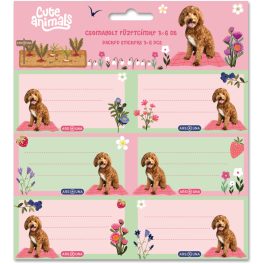 Doggie, kutyás füzetcímke 18 db, Cute Animals