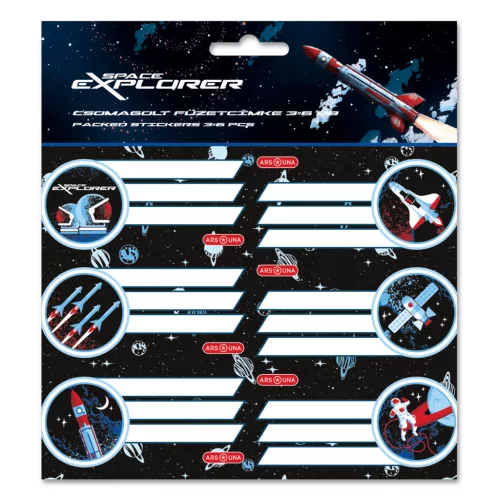 Space Explorer füzetcímke 18 db, Ars Una