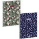 Ars Una spirál füzet A/4, vonalas, 60 lapos, többféle, Navy-Flower