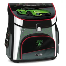   Lamborghini kompakt mágneszáras iskolatáska 41x33x25cm, Ars Una, zöld színű