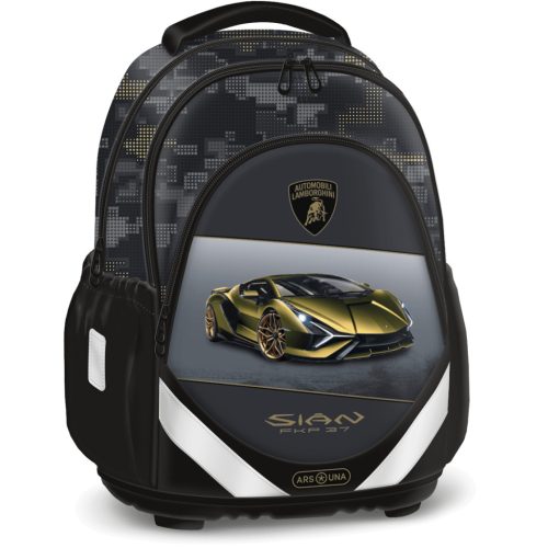 Lamborghini anatómiai iskolatáska, hátizsák, 43x33x22cm, Ars Una, arany színű