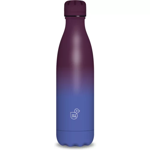 Ars Una fémkulacs, duplafalú, 500 ml, Gradient-9, padlizsán-kék