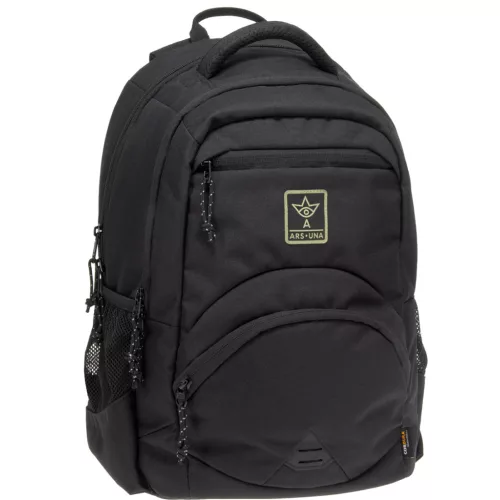 Ars Una ergonómikus hátizsák, iskolatáska, 45x33x23cm, 27l, Cordura-Black