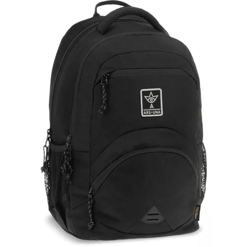 Ars Una ergonómikus hátizsák, iskolatáska, 45x33x23cm, 27l, Cordura-Black
