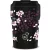 Thermo bögre, duplafalú, 350ml, Ars Una, Sakura, fekete, virágos