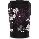 Thermo bögre, duplafalú, 350ml, Ars Una, Sakura, fekete, virágos