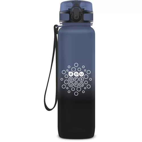 Ars Una kulacs, motivációs kulacs, 1000 ml, matt, Stormy Night, fekete-szürke