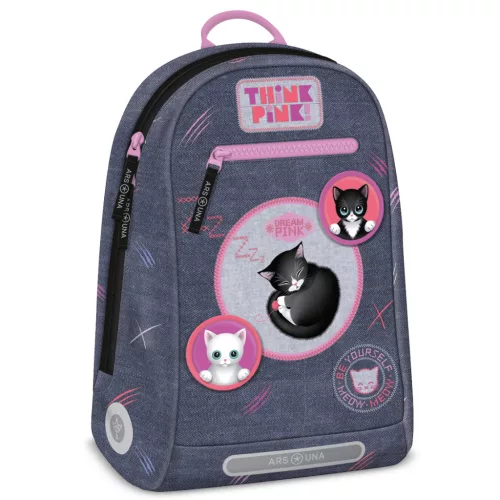Daylite mini hátizsák, 39x27x14cm, Ars Una, Think Pink, cicás
