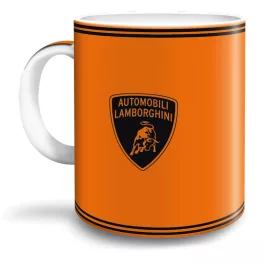 Lamborghini bögre, 300 ml, porcelán, narancssárga