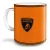 Lamborghini bögre, 300 ml, porcelán, narancssárga