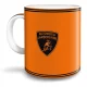 Lamborghini bögre, 300 ml, porcelán, narancssárga