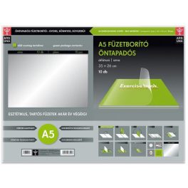   Füzet- és tankönyvborító, A/5, öntapadós, 35x26 cm, 10 db/csomag