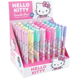   Radírozható golyóstoll, kupakos, Hello Kitty Pink, cicás, Colorino School, többféle