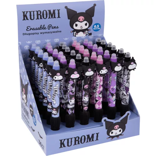 Radírozható golyóstoll, nyomógombos, Kuromi, Colorino School, többféle