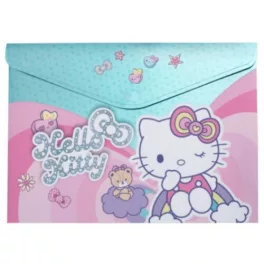   Irattartó tasak A/4, patentos, műanyag, CoolPack, Hello Kitty Pink