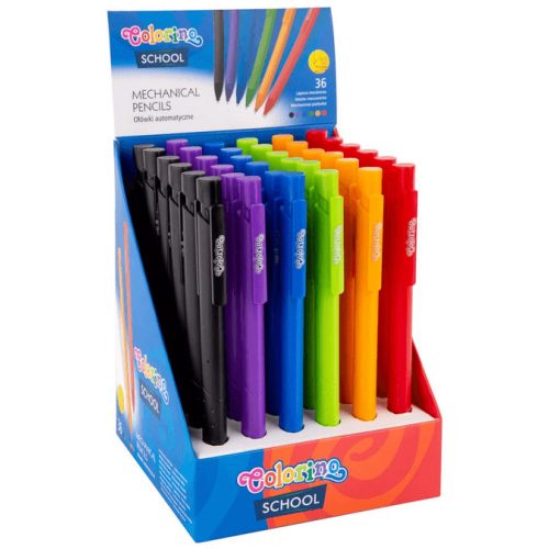 Töltőceruza, mechanikus ceruza 0,5mm, Colorinos School, vegyes színek