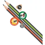 Grafitceruza HB radírral, Colorino School Stripes trio, háromszög test