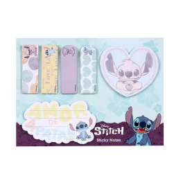   Stitch jegyzettömb-, jelölőcímke készlet, 6 db-os, asztali tartóval, Amor de 4Patas