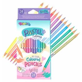   Színes ceruzakészlet 12/24, DUO (kétvégű), Colorino, pasztell, kerek